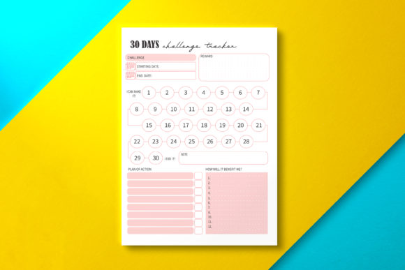 30 Days Challenge Tracker, KDP: A Designer's Essential