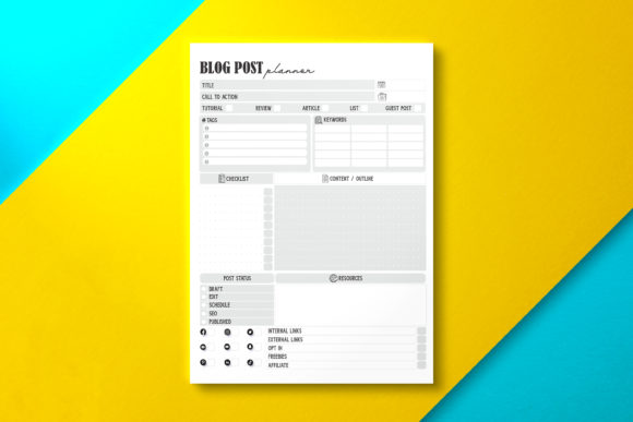 Blog Post Planner, KDP Interior: A Comprehensive Guide for Authors and Publishers