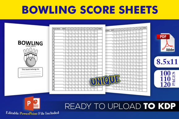 Designing with Bowling Score Sheets Book KDP Interior
