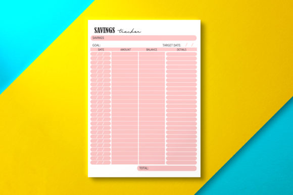 Enhance Your Brand with a Pink Savings Tracker KDP Interior