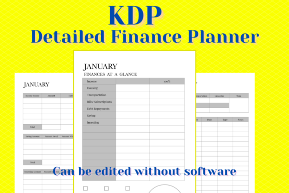 Manage Your Finances with KDP Planner