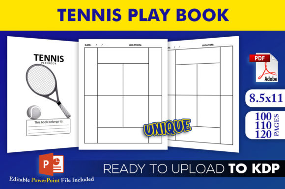 Mastering the Court: The Ultimate Guide to the Tennis Play Book KDP Interior Template