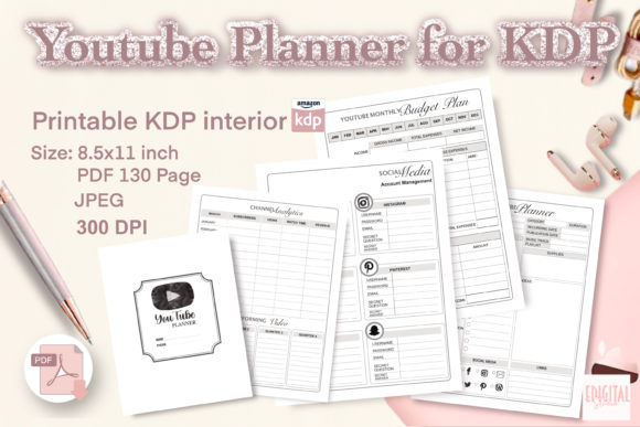 Ultimate YouTube Planner for KDP Interior Design